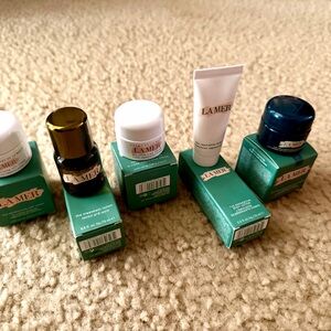 La Mer Skincare Collection with Green and White Packaging